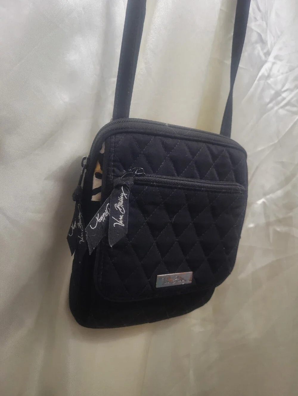 Vera Bradley Black Quilted Messenger Crossbody